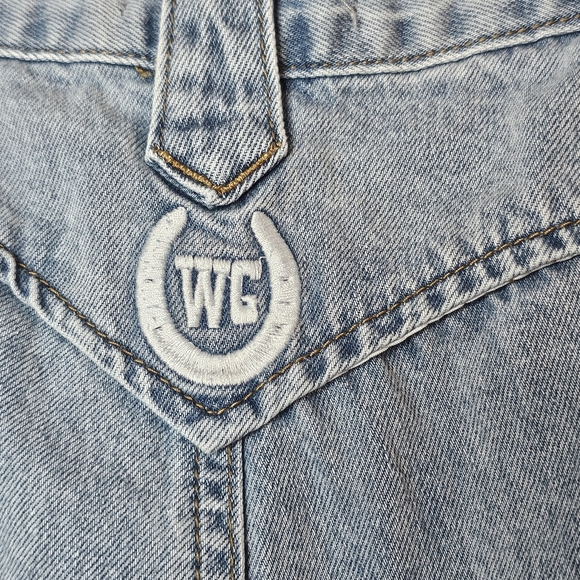 Western Gringa Bareback Jeans 28 / 36 Blue Bootcut Cowgirl Country Horseshoe - Picture 10 of 12